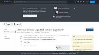 
                            4. Difference between Login Shell and Non-Login Shell? - Unix & Linux ...