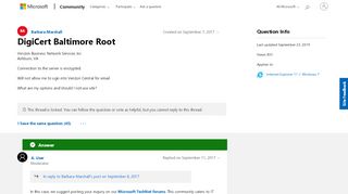 
                            6. DigiCert Baltimore Root - Microsoft Community