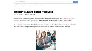
                            5. Digisol IP 192.168.2.1: [Static & PPPoE Setup ...