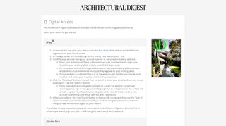 
                            3. Digital Access - Architectural Digest Customer Service