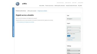 
                            1. Digital service schedule < Volkswagen AG erWin Online