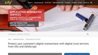 
                            4. Digital Signature Certificate | Sify Technologies