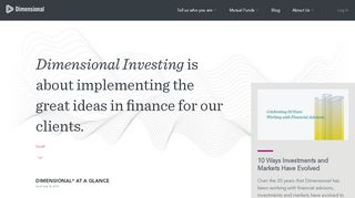 
                            7. Dimensional Fund Advisors: Dimensional Investing