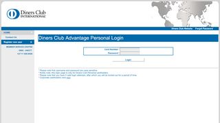 
                            11. Diners Club - Login