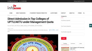 
                            10. Direct Admission in Top Colleges of UPTU/AKTU under ...