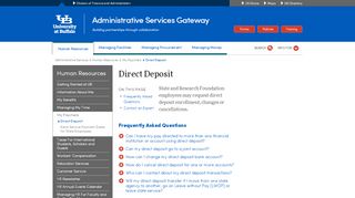 
                            6. Direct Deposit — Frequently Asked Questions - University at Buffalo