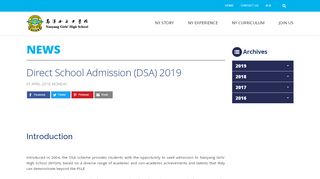 
                            2. Direct School Admission (DSA) 2019 | Nanyang Girls' High ...