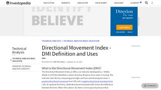 
                            8. Directional Movement Index - DMI Definition and Uses