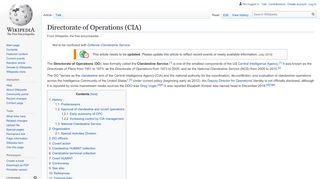 
                            7. Directorate of Operations (CIA) - Wikipedia