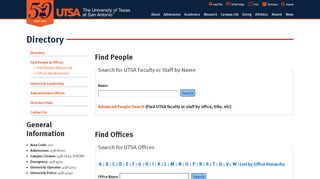 
                            5. Directory | UTSA