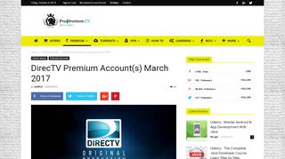 
                            6. DirecTV Premium Account(s) March 2017 - Free Premium