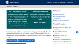 
                            9. Disability Benefits | Social Security Administration