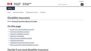 
                            3. Disability insurance - Canada.ca
