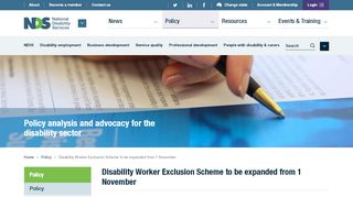 
                            4. Disability Worker Exclusion Scheme to be expanded from 1 November