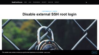 
                            6. Disable external SSH root login - readfromfile.com