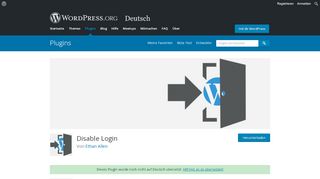 
                            8. Disable Login – WordPress-Plugin | WordPress.org