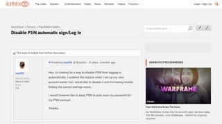 
                            8. Disable PSN automatic sign/Log in - PlayStation …