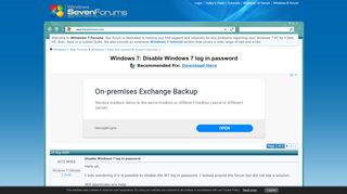 
                            7. Disable Windows 7 log in password - Windows 7 Help Forums