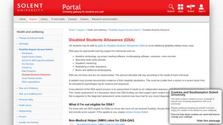 
                            9. Disabled Students Allowance (DSA) | Health and wellbeing | Portal ...