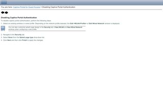 
                            4. Disabling Captive Portal Authentication - Aruba Networks