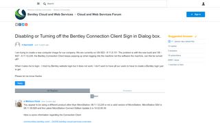 
                            1. Disabling or Turning off the Bentley Connection Client Sign in ...