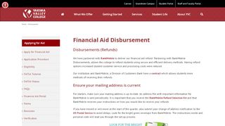 
                            5. Disbursement - Financial Aid - Yakima Valley College