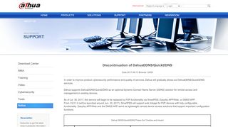 
                            9. Discontinuation of DahuaDDNS/QuickDDNS - Dahua Technology