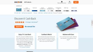 
                            9. Discover it Cash Back Credit Card | Discover