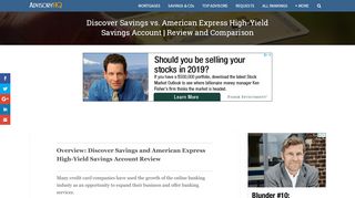 
                            8. Discover Savings vs. American Express High …