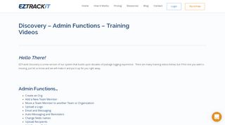 
                            7. Discovery - Admin Functions - Training Videos - EZTrackIt - Easy Track ...