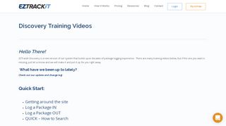 
                            5. Discovery Training Videos - EZTrackIt - Easy Track It Package ...