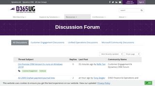 
                            7. Discussion Forum - Dynamics 365 User Group
