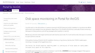 
                            2. Disk space monitoring in Portal for ArcGIS—Portal for ArcGIS (10.7 ...