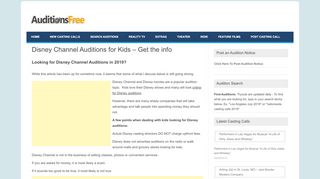 
                            4. Disney Channel Auditions for Kids - Get the info | Auditions Free