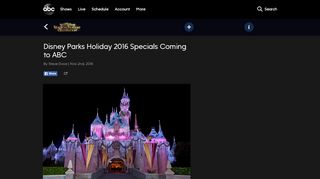 
                            2. Disney Parks Holiday 2016 Specials Coming to ABC | The ...