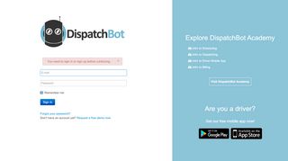 
                            4. DispatchBot: Please Login