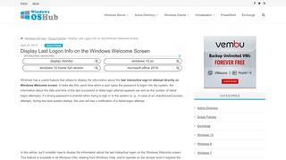 
                            9. Display Last Logon Info on the Windows …