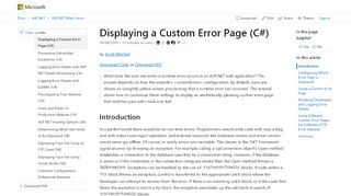 
                            6. Displaying a Custom Error Page (C#) | Microsoft Docs