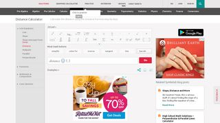 
                            6. Distance Calculator - Symbolab - Math solver