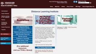 
                            6. Distance Learning Institute - TCALL - Texas A&M University