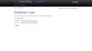 
                            7. Distributor Login | BioControl - Biocontrol Systems