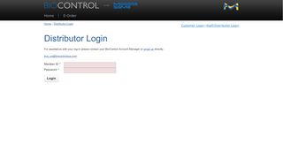 
                            7. Distributor Login | BioControl