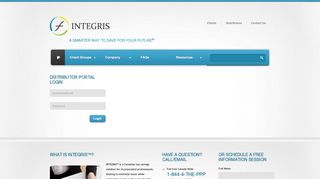 
                            4. Distributor Portal Login - INTEGRIS Pension Management Corp