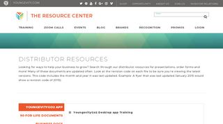 
                            5. Distributor Resources - Youngevity Resource Center