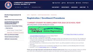 
                            10. District Improvement & Data / Registration / Enrollment Procedures