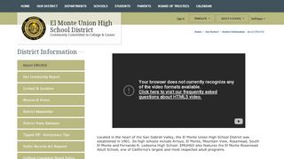 
                            6. District Information / About EMUHSD