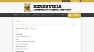 
                            9. District Links - Kingsville Independent School District