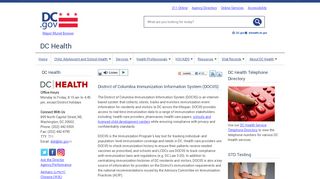 
                            5. District of Columbia Immunization Information System ...