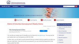 
                            9. District of Columbia Unemployment Weekly Claims