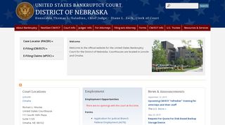 
                            8. DISTRICT OF NEBRASKA | United States Bankruptcy Court